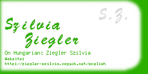 szilvia ziegler business card